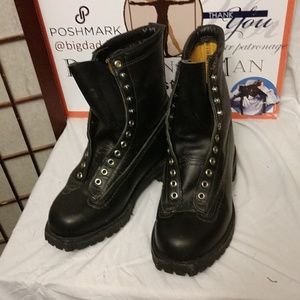 Vibram Leather Motorcycle Boots
